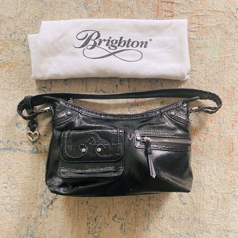 Beautiful Brighton black leather handbag